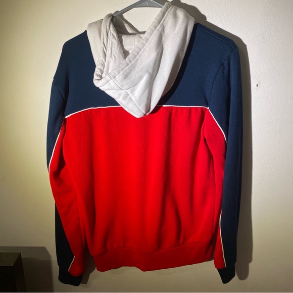 Urban planet red and blue long sleeve hoodie - Picture 2 of 3